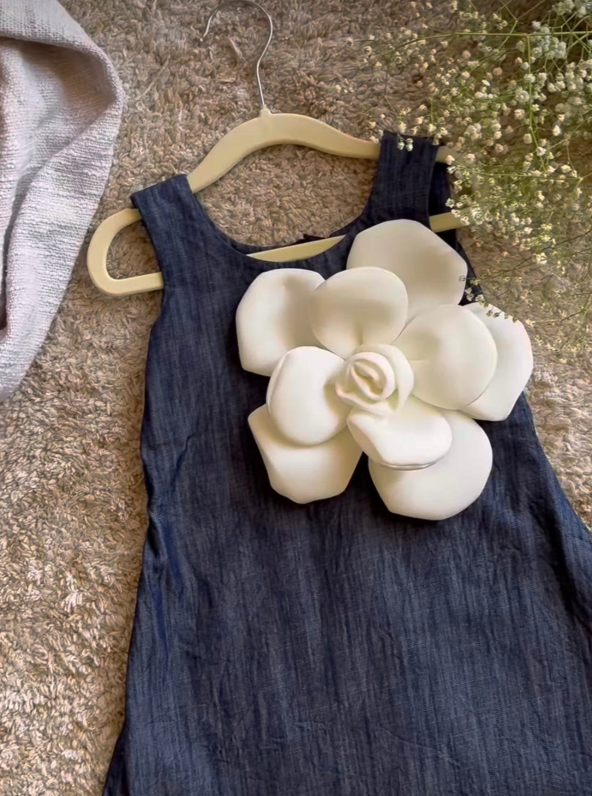 Denim Flower Dress